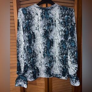 Worthington snakeskin top.